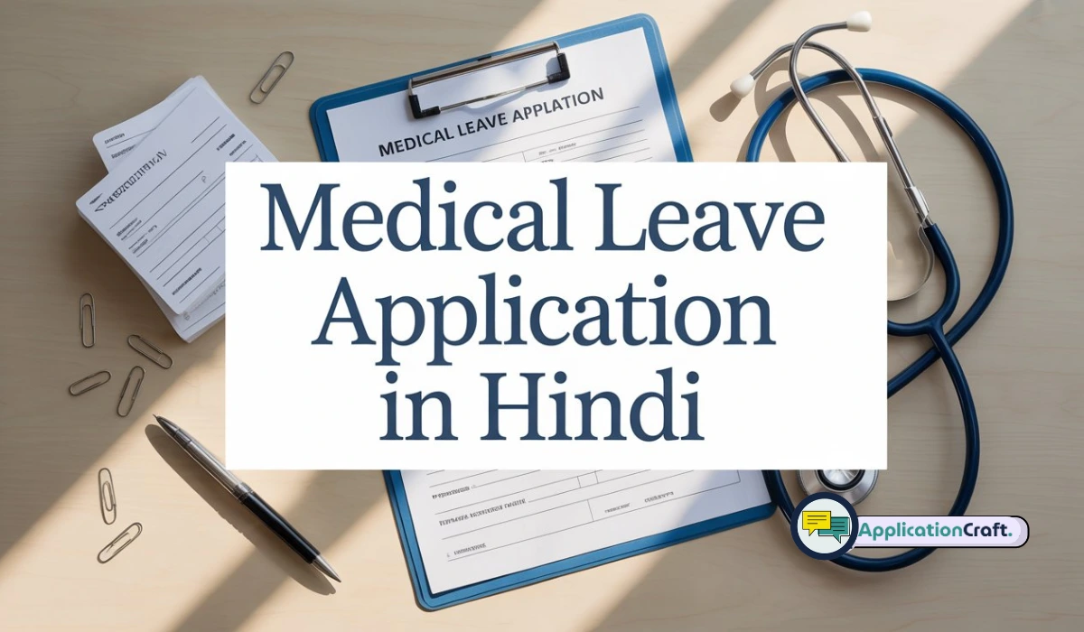 Medical Leave Application in Hindi
